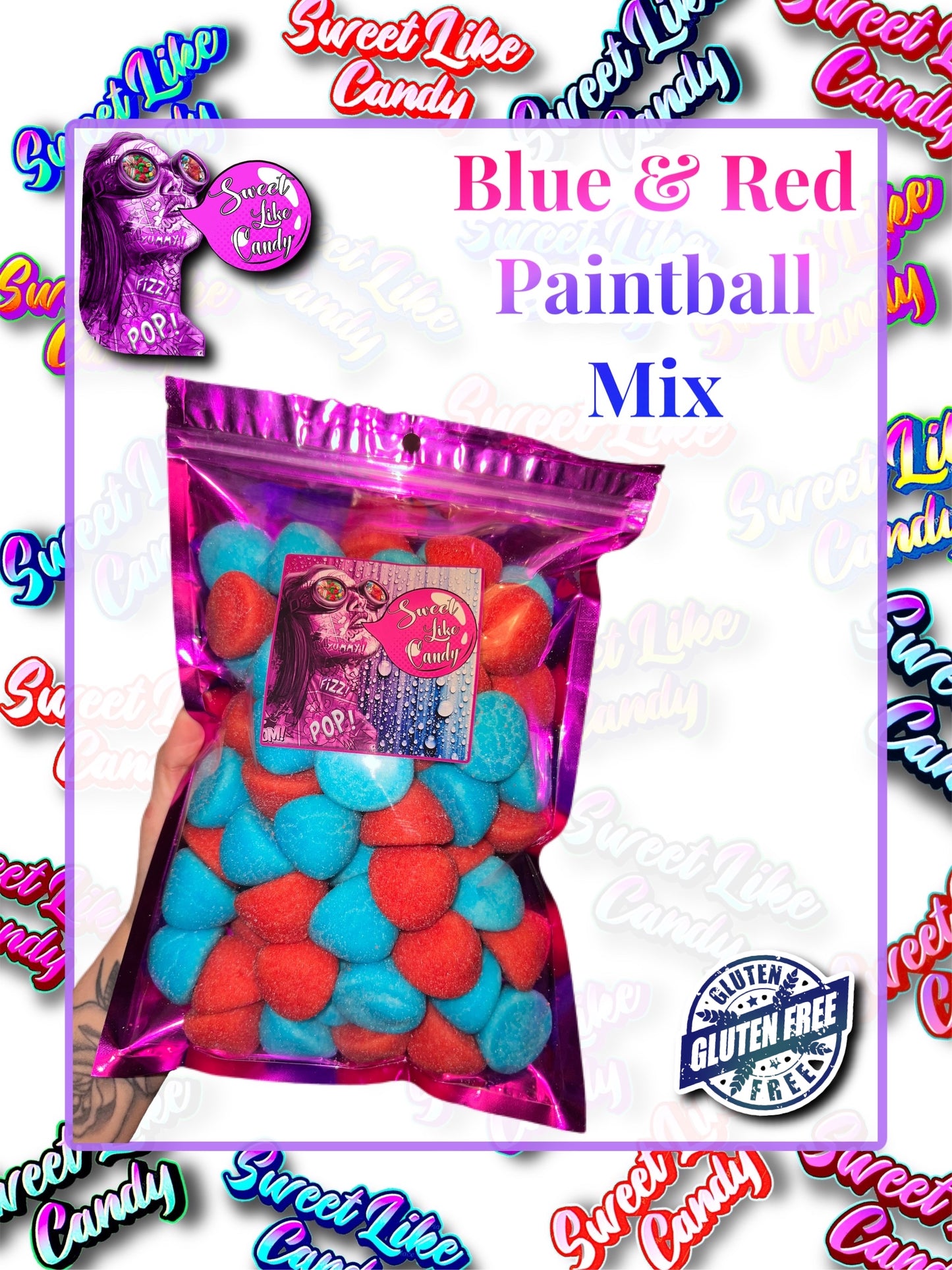 Blue & Red Paintball Mix